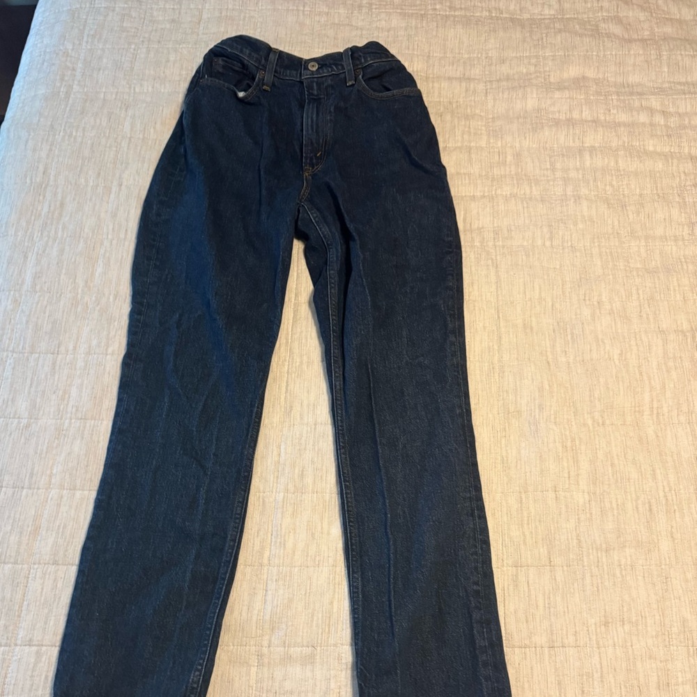 Abercrombie & Fitch Dark Blue ‘90s Straight Ultra High Rise Jeans